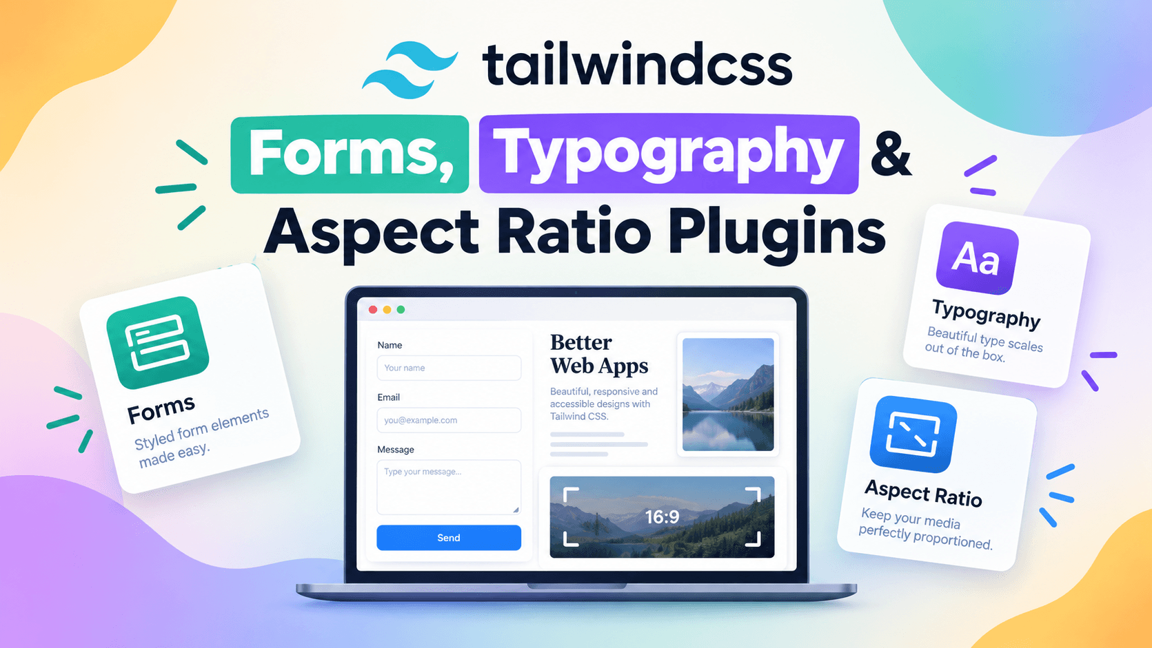 Tailwind Forms, Typography, and Aspect Ratio Plugins