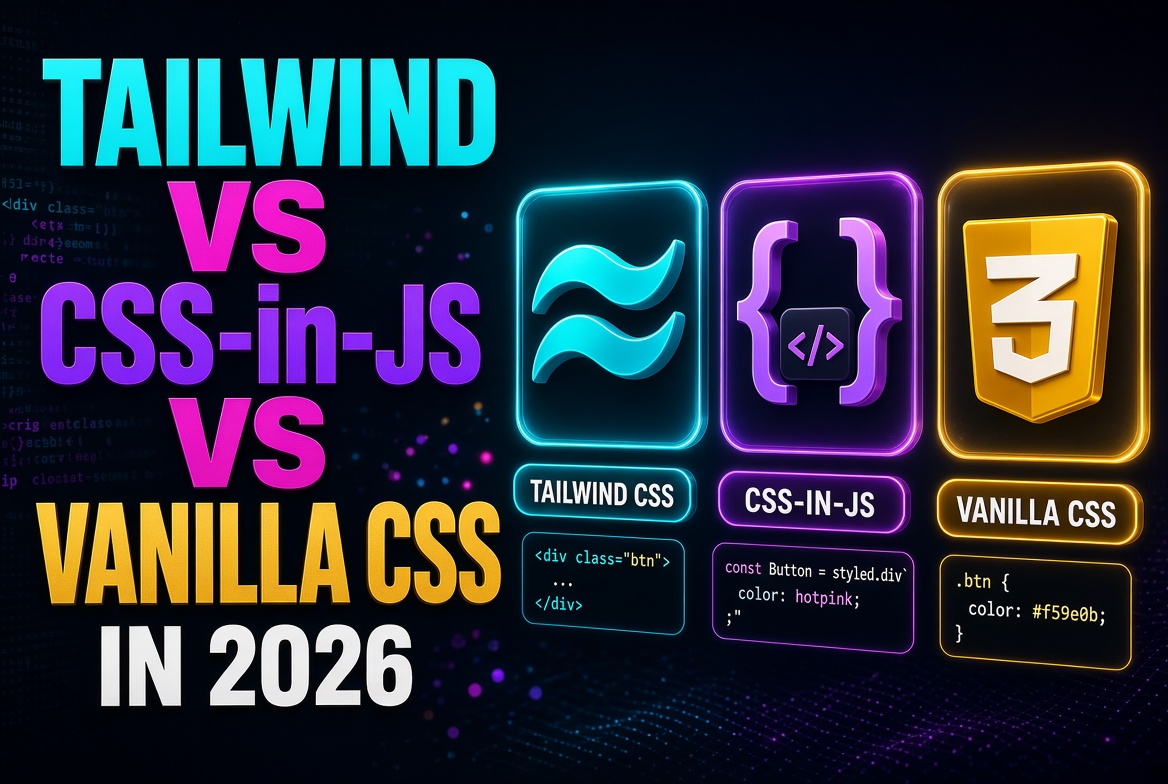 Tailwind vs CSS-in-JS vs Vanilla CSS in 2026