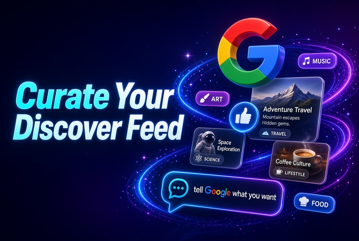 You can instantly curate your Discover feed now by telling Google exactly what you want